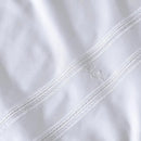 Jogo de Cama Queen Florim 4 Pçs 300 Fios Cetim 100% Algodão Egípcio Branco Trussardi