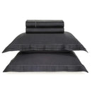 Jogo de Cama Queen Doppio 4 Pçs 300 Fios Cetim 100% Algodão Egípcio Chumbo Trussardi