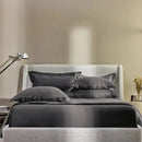 Jogo de Cama Queen Doppio 4 Pçs 300 Fios Cetim 100% Algodão Egípcio Chumbo Trussardi