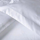 Jogo de Cama Queen Florim 4 Pçs 300 Fios Cetim 100% Algodão Egípcio Branco Trussardi