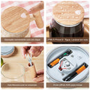 Caneca com Misturador Elétrico Automático para bebidas com tampa de bamboo