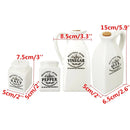 Kit com 4x Pote de tempero de cerâmica com tampa de cortiça