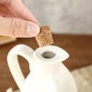 Kit com 4x Pote de tempero de cerâmica com tampa de cortiça