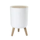 Lixeira inteligente com pés de Madeira alongado